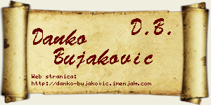 Danko Bujaković vizit kartica